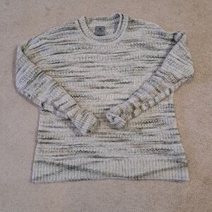 Wind River Outfitting Co. Knit Sweater Neutral Striped Size Large Cotton Wool